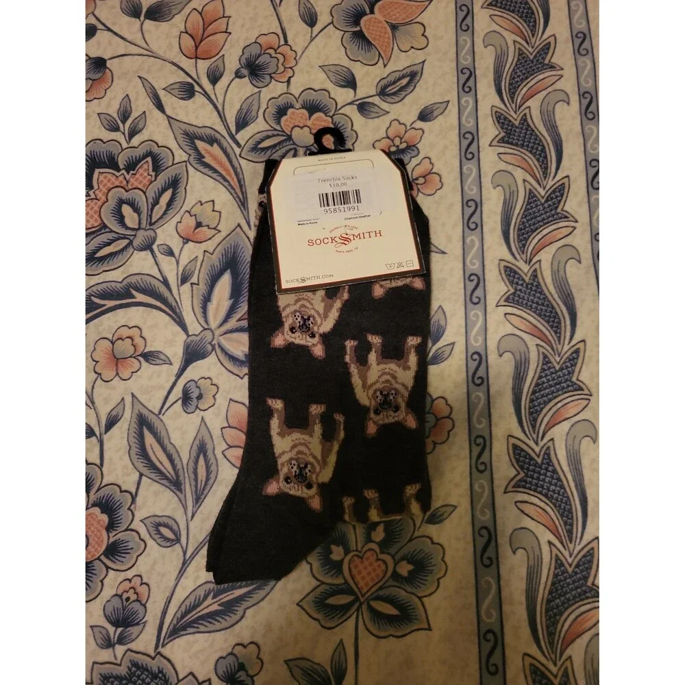 Socksmith French Bulldog Pattern Crew Socks